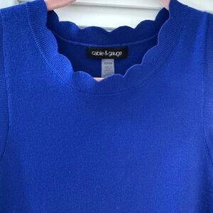 Cable & Gauge Royal Blue Knit Top like new EUC size S fits S and M
